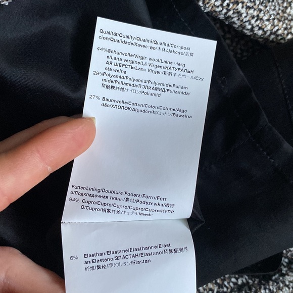 Boss by Hugo Boss Tweed Pencil Midi Skirt with Leather detailing - Picture 13 of 14